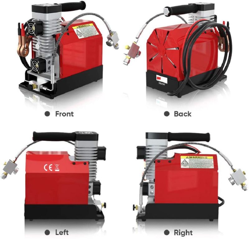 GX pump CS2 Portable PCP Air Compressor,4500Psi/30Mpa,Powered by Car 12V DC or Home 110V AC - Image 5