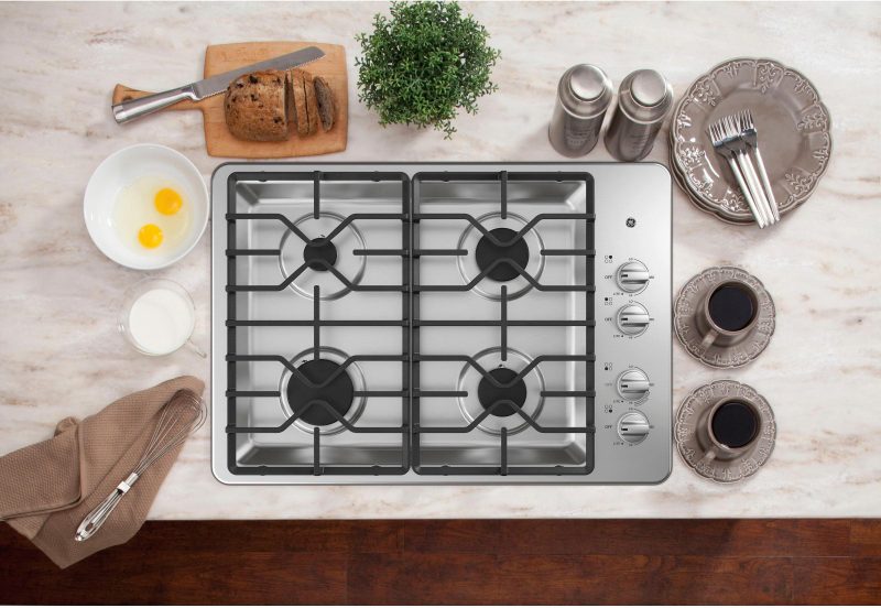 GE - 30" Built-In Gas Cooktop - Stainless steel - Image 4