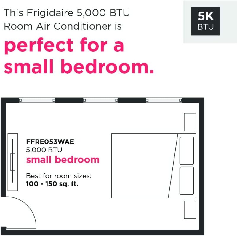 Frigidaire FFRE053WAE 5，000 BTU Window-Mounted Room Air Conditioner - Image 5