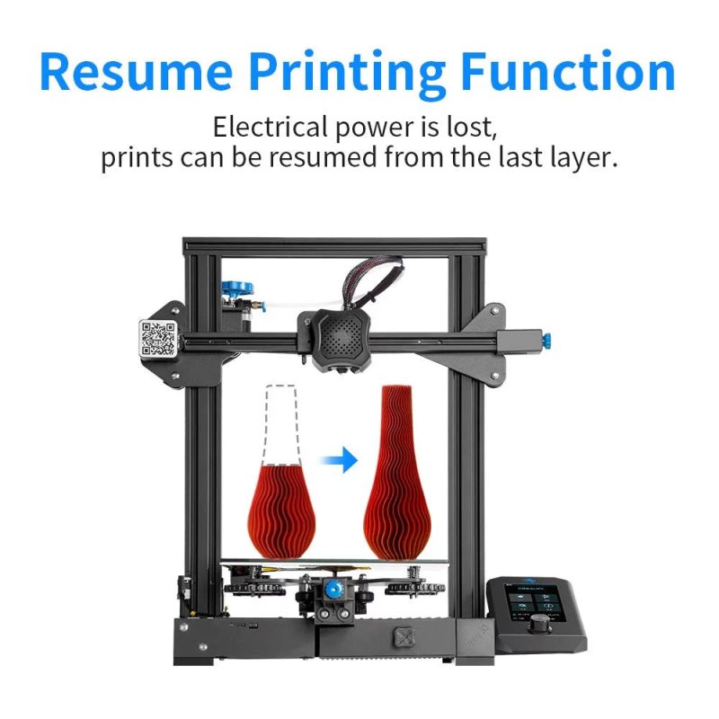 Creality Ender 3 V2 Upgraded 3D Printer Printing Size 220x220x250mm Aluminum Black - Image 8