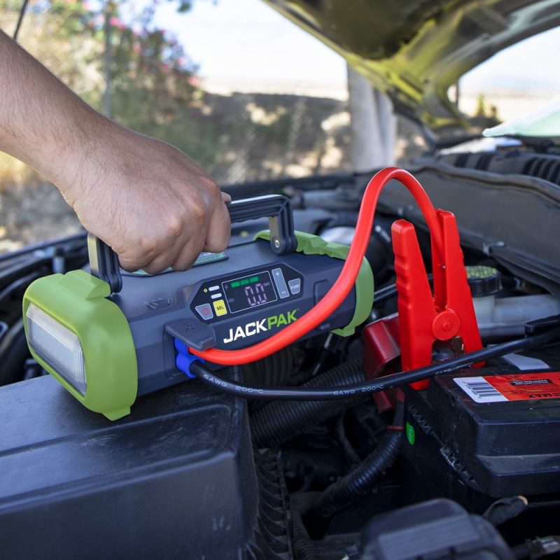 JackPak 2500 Amp Portable 4-1 Jump Starter, Air Compressor, Flashlight & Charger, USB - Image 4