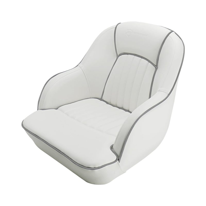 Seamander S1040 series Premier Pontoon Furniture Bucket Seat�� Captain Seat�� Colors White/Gray