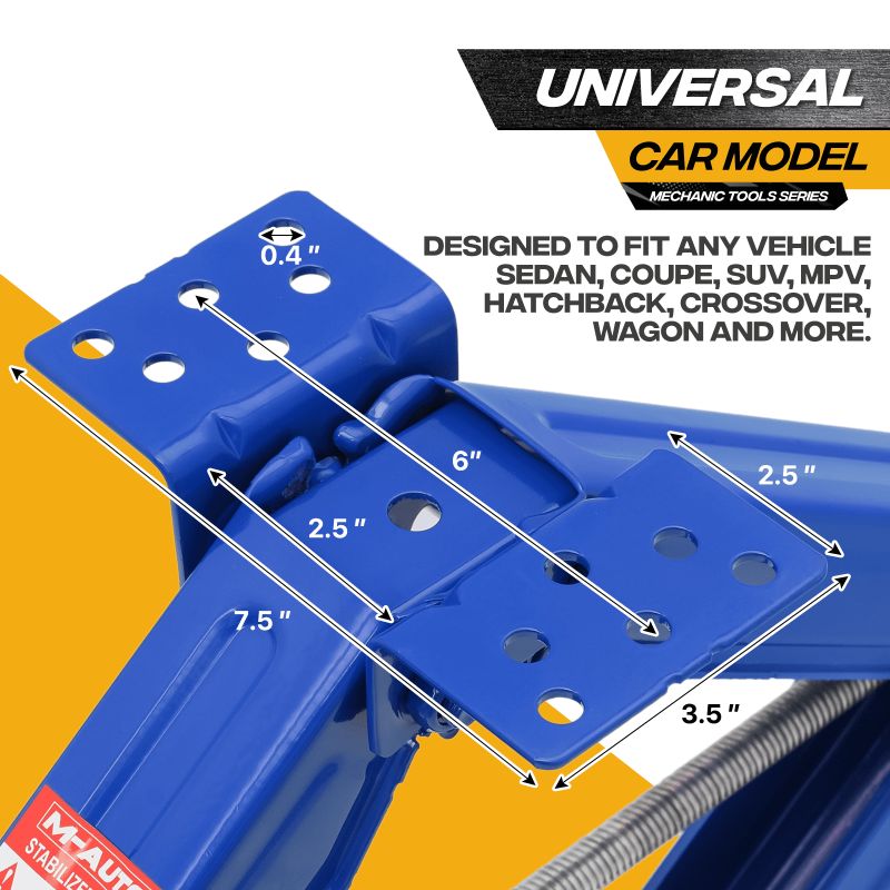 Magshion 2.5 Ton Scissor Jack Set of 4, 5000lbs Heavy Duty Car Jack Kit for Changing Tires Tools, Stabilizer Leveling Scissor Jacks with Handle, Blue - Image 7