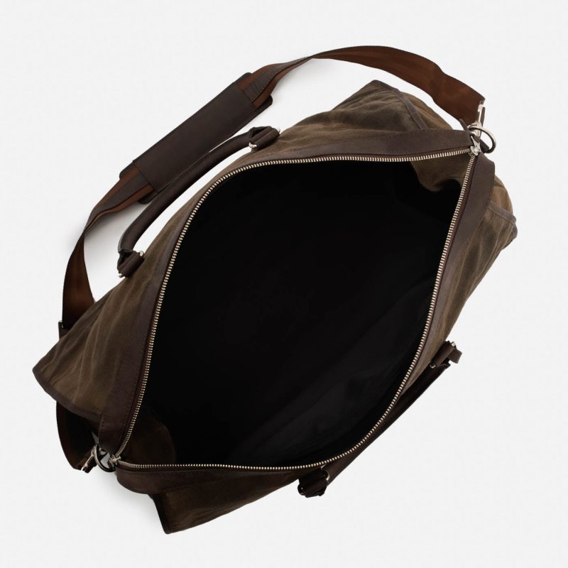 Davis Weekender Bag - Waxed Canvas and Pull-Up Leather - Men's - Image 9