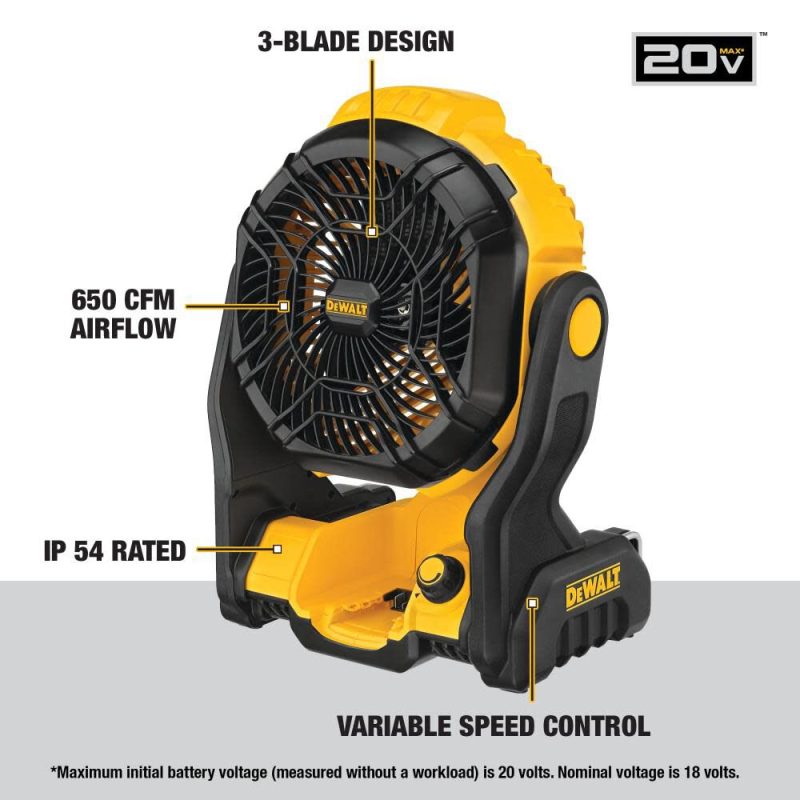 DW 20V MAX Jobsite Fan Bare Tool DCE512B from DW - Image 2