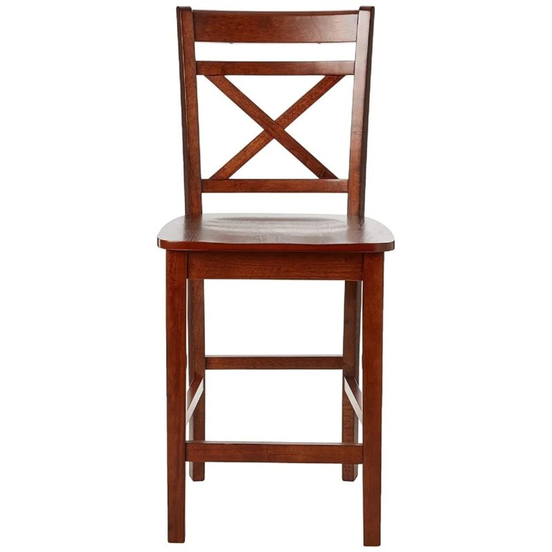 Acme Tartys Counter Height Chair (Set-2) in Cherry Finish - Image 2