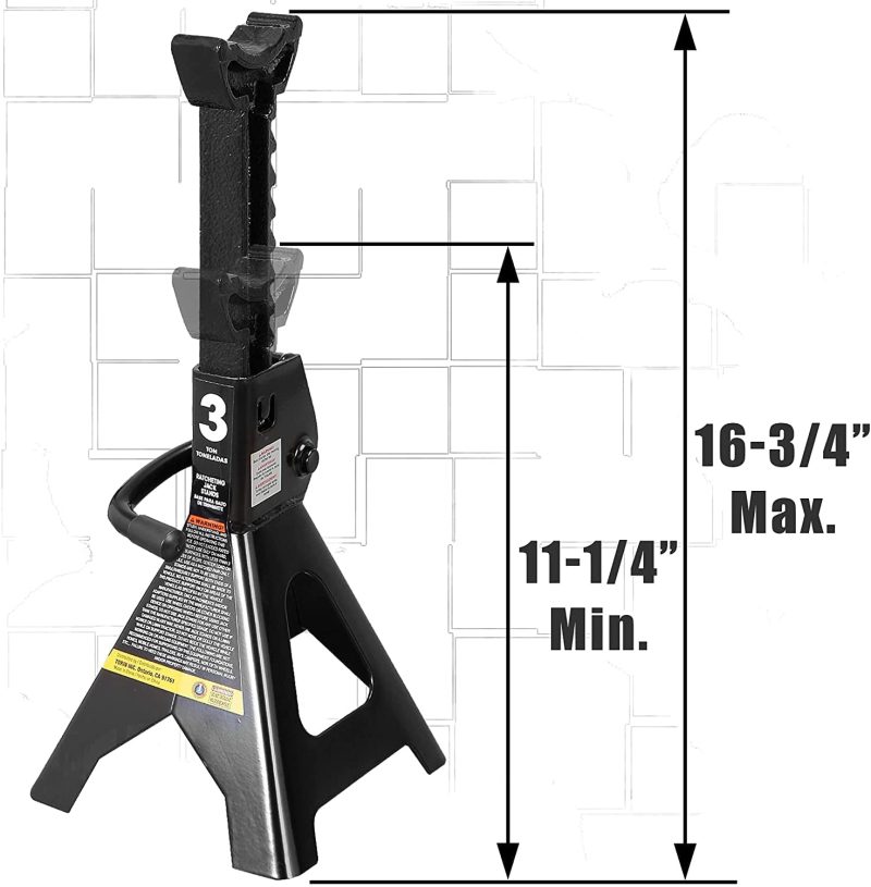 Torin Hydraulic Trolley Floor Jack Combo with Pair Jack Stands, 3 Ton (6,000 lb) - Image 4