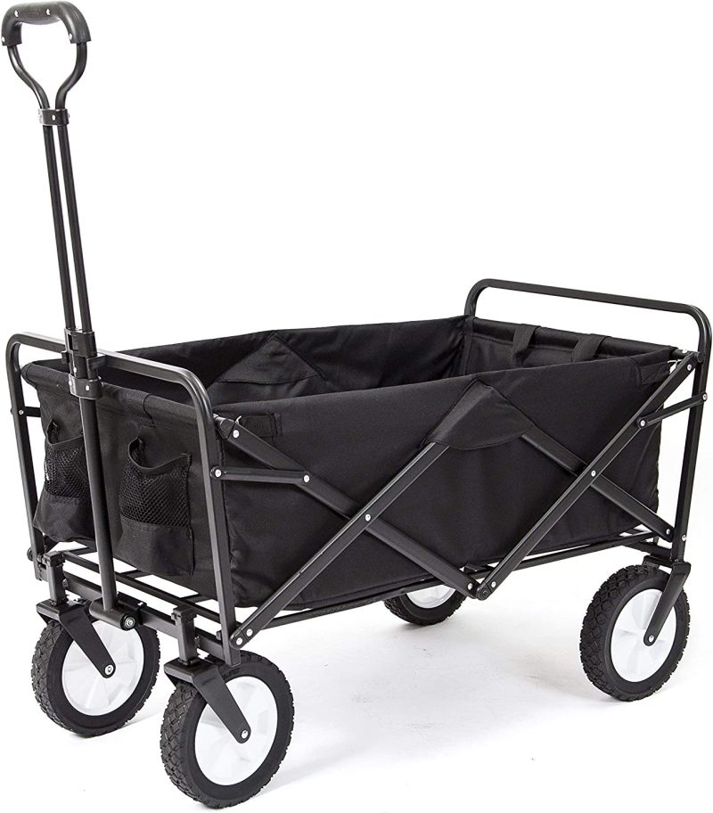 MacSports Collapsible Folding Outdoor Utility Wagon�� Black