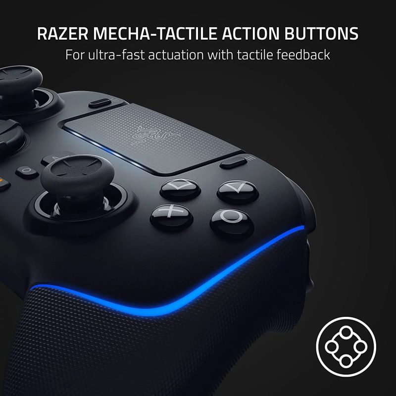 Razer Wolverine V2 Pro Wireless Controller Black HyperSpeed, Mecha-Tactile, RGB Lights for PS5 & PC With 6ft Type C Cable BOLT AXTION Bundle Like New - Image 3