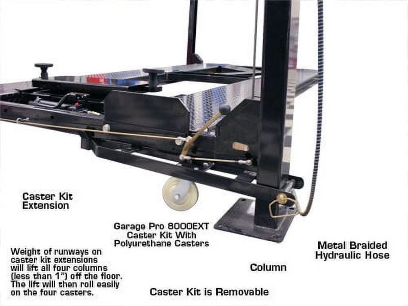 Atlas Automotive Equipment Atlas Equipment Garage PRO8000EXT Extra Tall Portable Hobbyist 8,000 lb. Capacity 4-Post Lift - Image 11