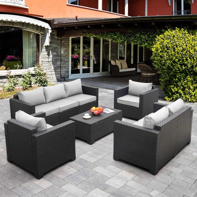 5 Piece Furniture Outdoor Sectional Cushions