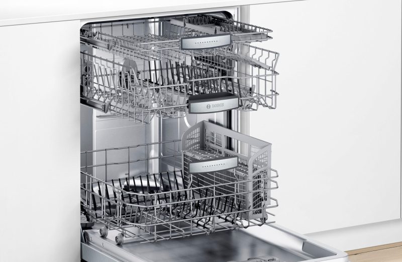 Bosch - 800 Series 24" Top Control Built-In Dishwasher with CrystalDry, Stainless Steel Tub, 3rd Rack, 40 dBa - Stainless steel - Image 11