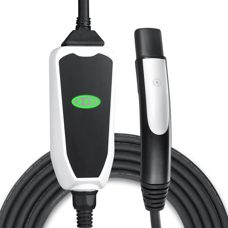 Lectron Level 1 / Level 2 Portable Tesla Charger (16 Amp / 32 Amp) with Dual Charging Plugs (NEMA 5-15 & 14-50) - Compatible with All Tesla Models