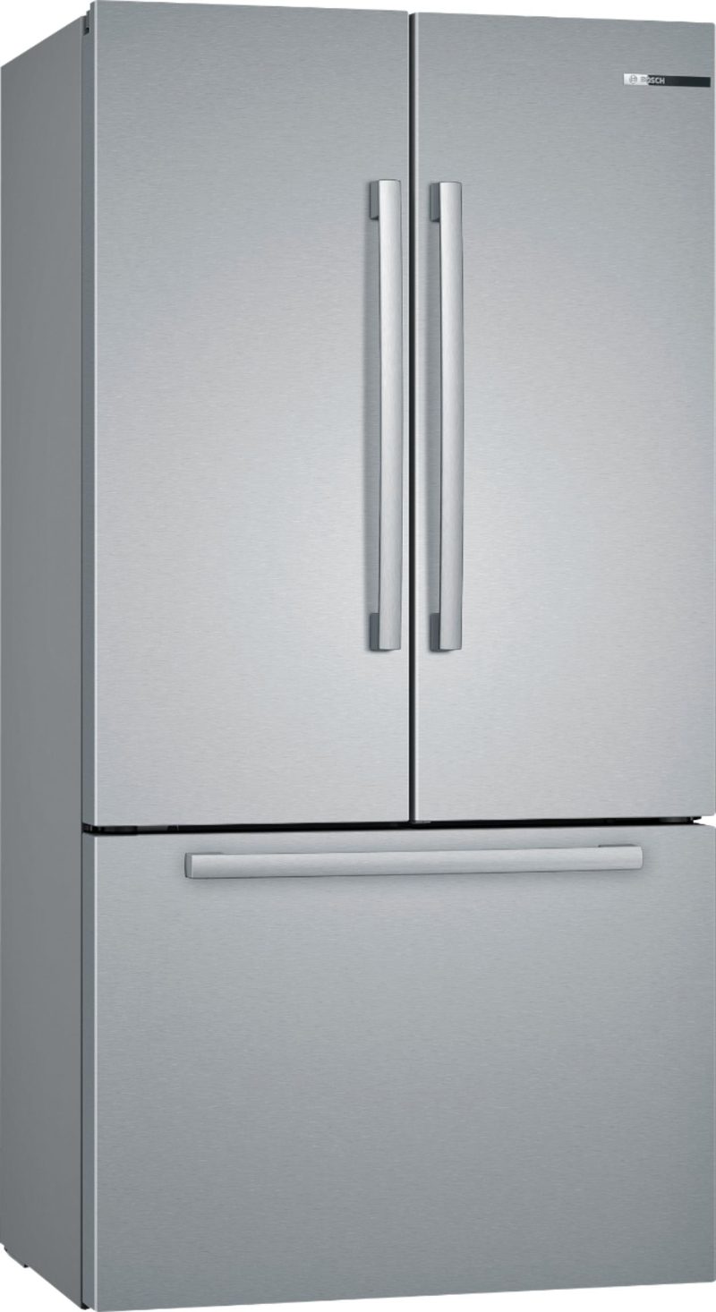 Bosch - 800 Series 21 Cu. Ft. French Door Counter-Depth Smart Refrigerator - Stainless steel - Image 2