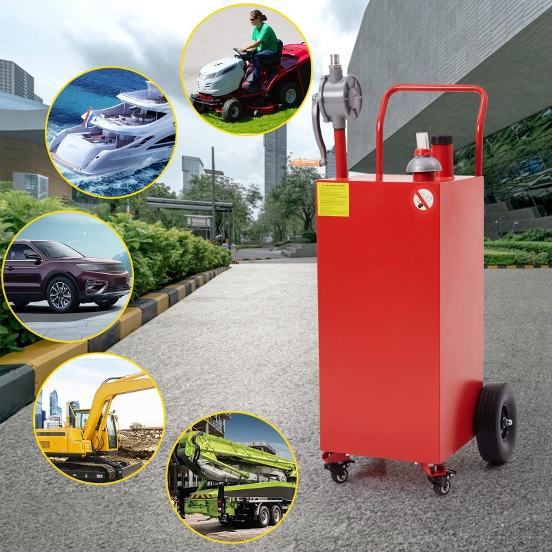 HA-EMORE Portable Gas Caddy Fuel Storage 30 Gallon Tank Gasoline Fuel for Car Lawnmower - Image 6