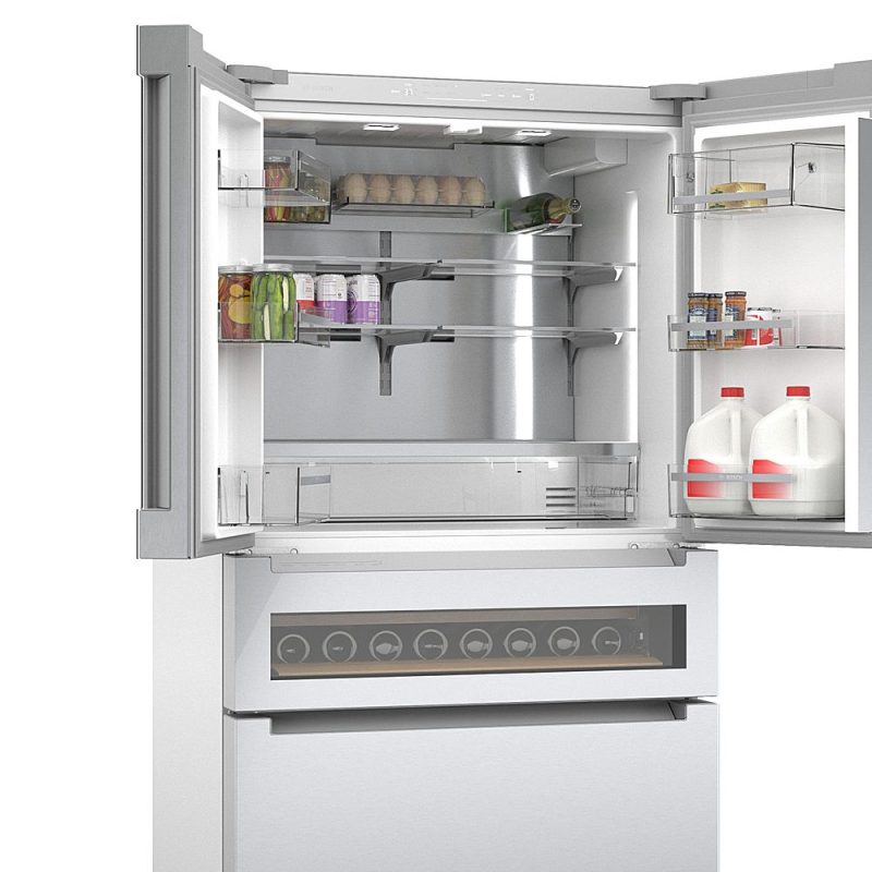 Bosch - 800 Series 20.5 Cu. Ft. 4-Door French Door Counter-Depth Smart Refrigerator - Stainless steel - Image 14