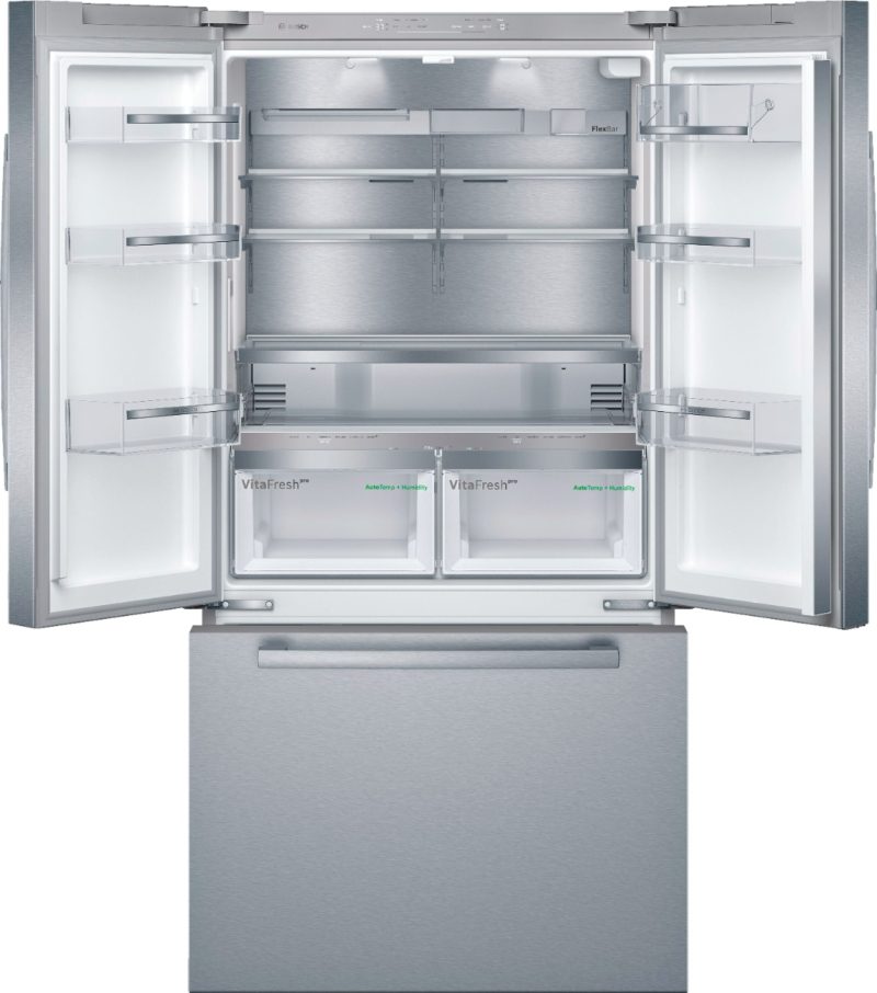 Bosch - 800 Series 21 Cu. Ft. French Door Counter-Depth Smart Refrigerator - Stainless steel - Image 6