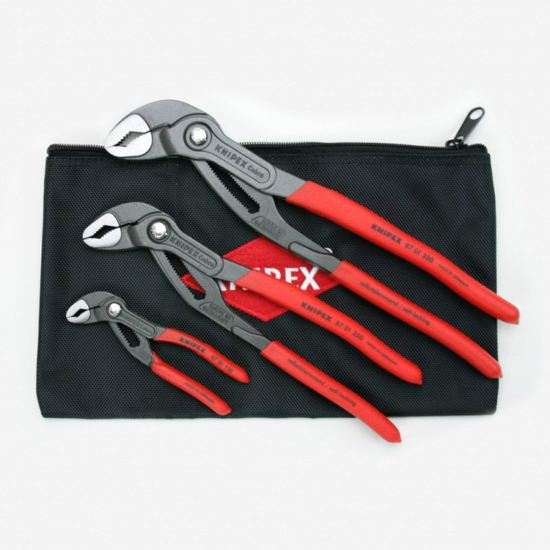 Knipex Cobra Pliers Set with Keeper Pouch 3pc - Image 9