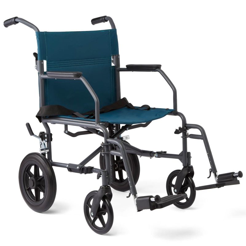 Medline Transport Wheelchair Lightweight Portable