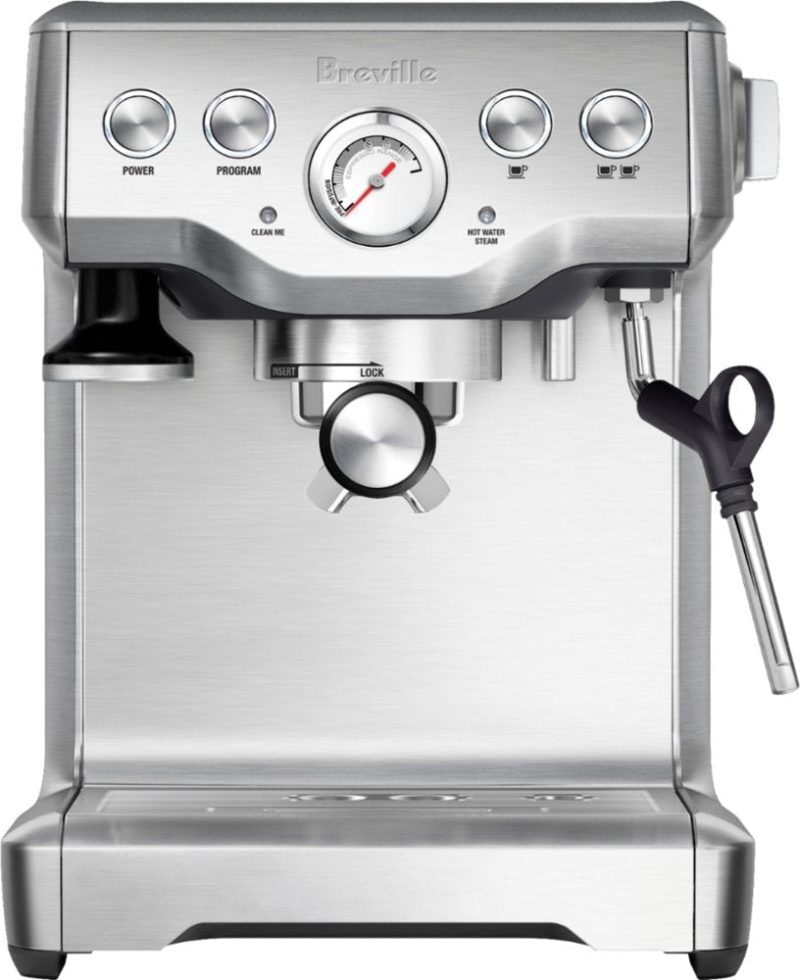 Breville - the Infuser Manual Espresso Machine with 15 bars of pressure, Milk Frother and Water filtration - Silver - Image 4