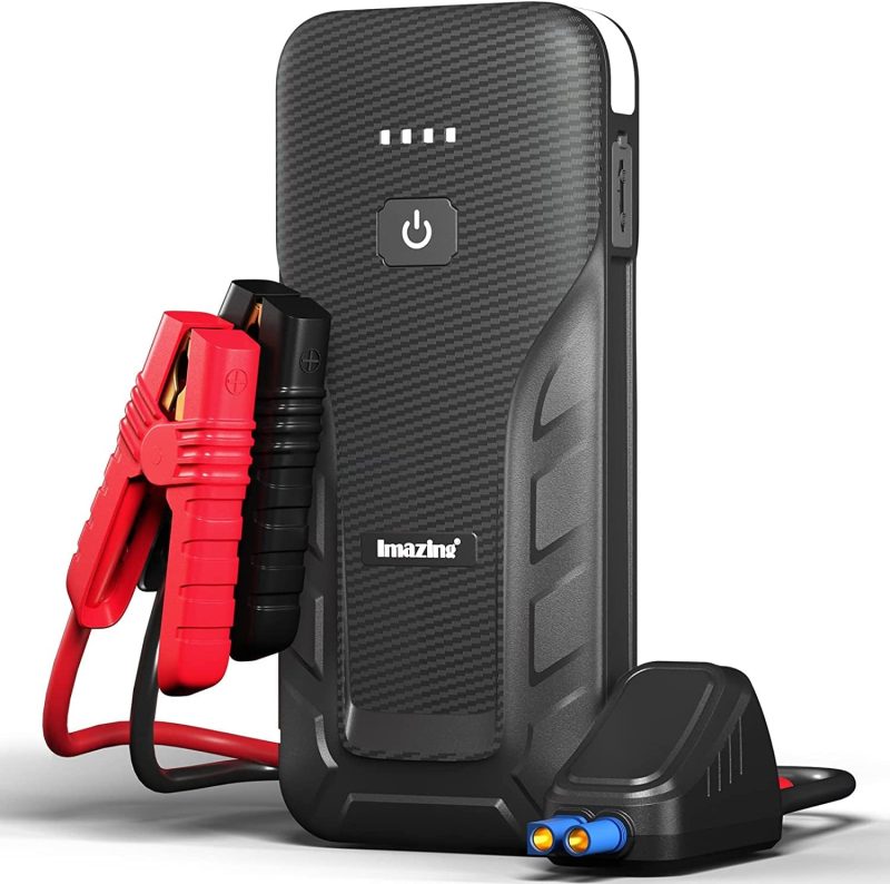 Imazing Jump Starter 4000A Peak (Up to ALL Gas or 10.0L Diesel Engine), Power Bank 26800mAh with Type-C Port , QC 3.0 and LED Light ,Portable Carry Case