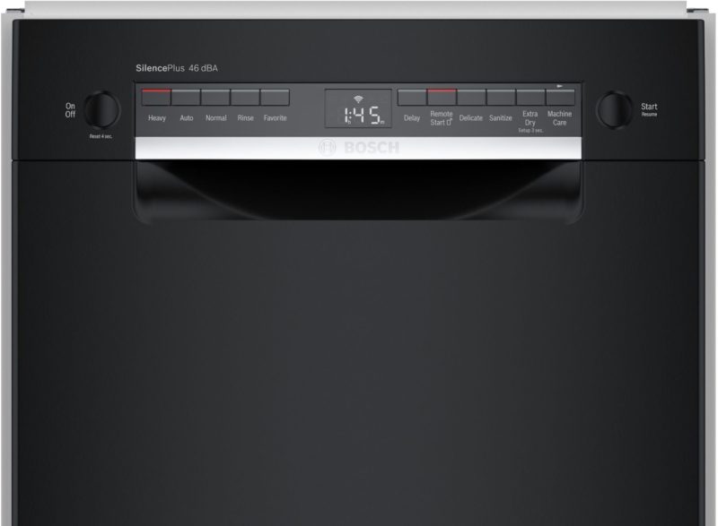 Bosch - 300 Series 18" Front Control Smart Built-In Dishwasher with 3rd Rack and 46 dBA - Black - Image 15