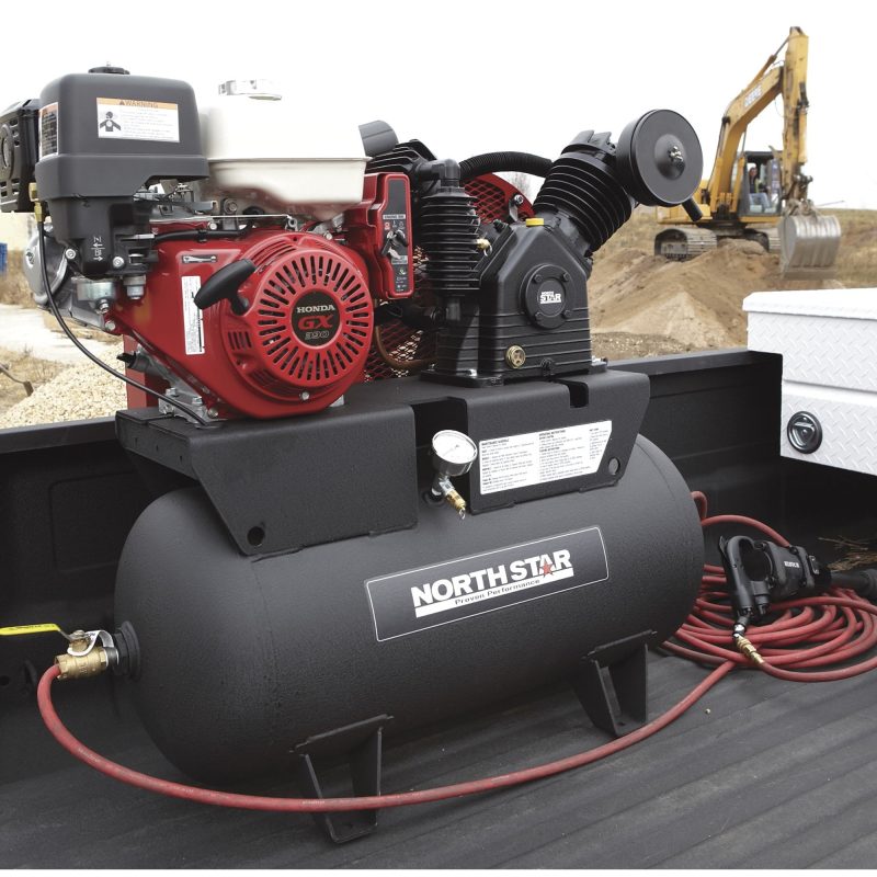 NorthStar Portable Gas Powered Air Compressor - Honda GX390 OHV Engine, 30-Gallon Horizontal Tank, 24.4 CFM at 90 PSI - Image 8