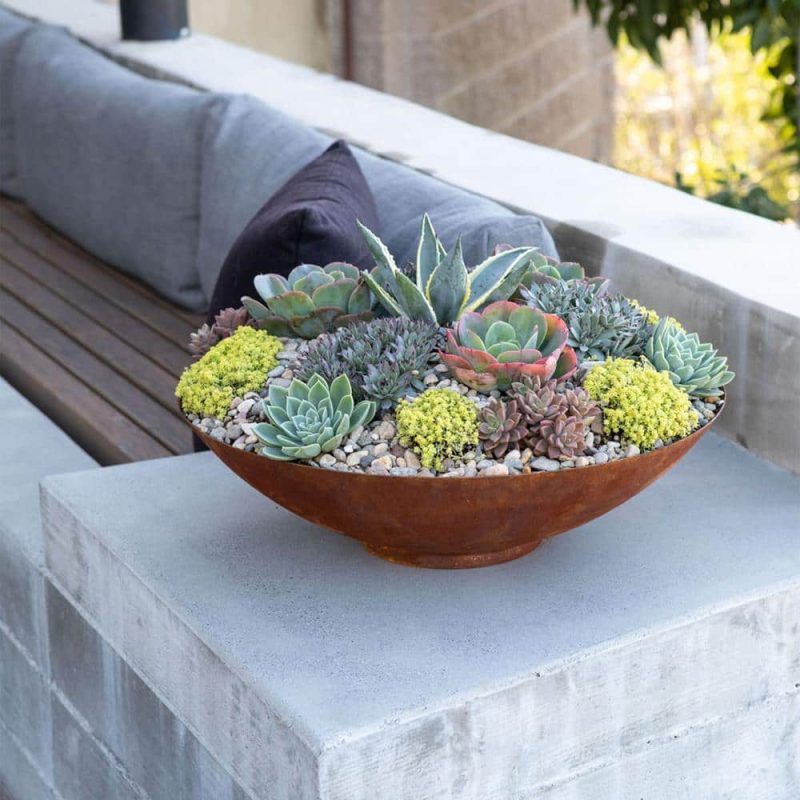 Veradek Rust Bowl 32 in. Corten Steel Metal Round Planter RBV32RS - Image 4