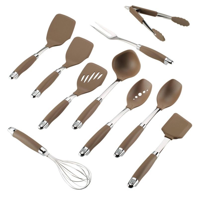 Anolon 10-Piece SureGrip Utensil Set, Graphite