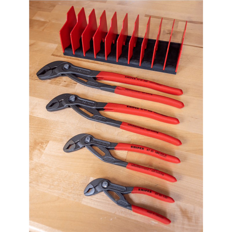 KNIPEX 4-Piece Cobra Pliers Set with FREE 10-Piece Tool Holder