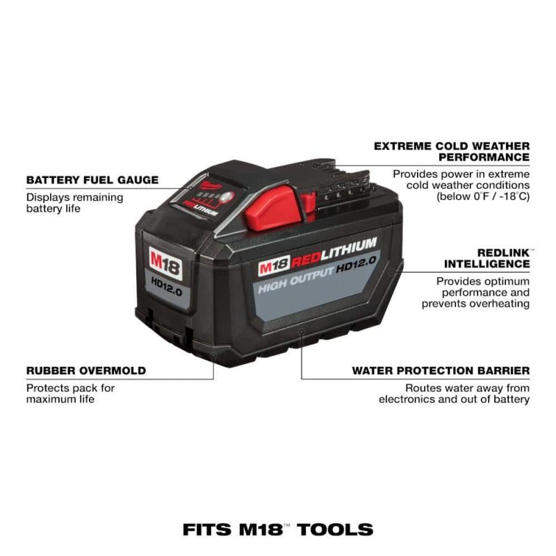 MW M18 18-Volt Lithium-Ion High Output 12.0Ah Battery Pack 48-11-1812 - Image 3