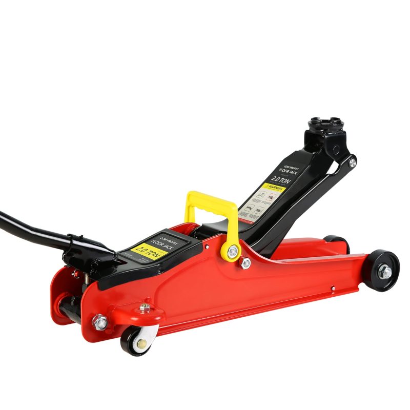 Low Profile Car Jack Lift, Seizeen 2 Ton(4000LBS) Heavy-Duty Floor Jack with Hydraulic Lift Pump, 3.3"-15.2" Quick Lift Jack with Carry Bag, Red - Image 8