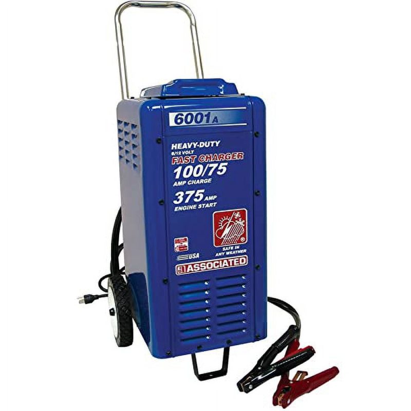 6V/12V Heavy Duty Wheeled Commercial Battery Charger - Image 2