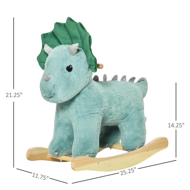 Qaba Rocking Triceratops Shaped Rocker Realistic - Image 3