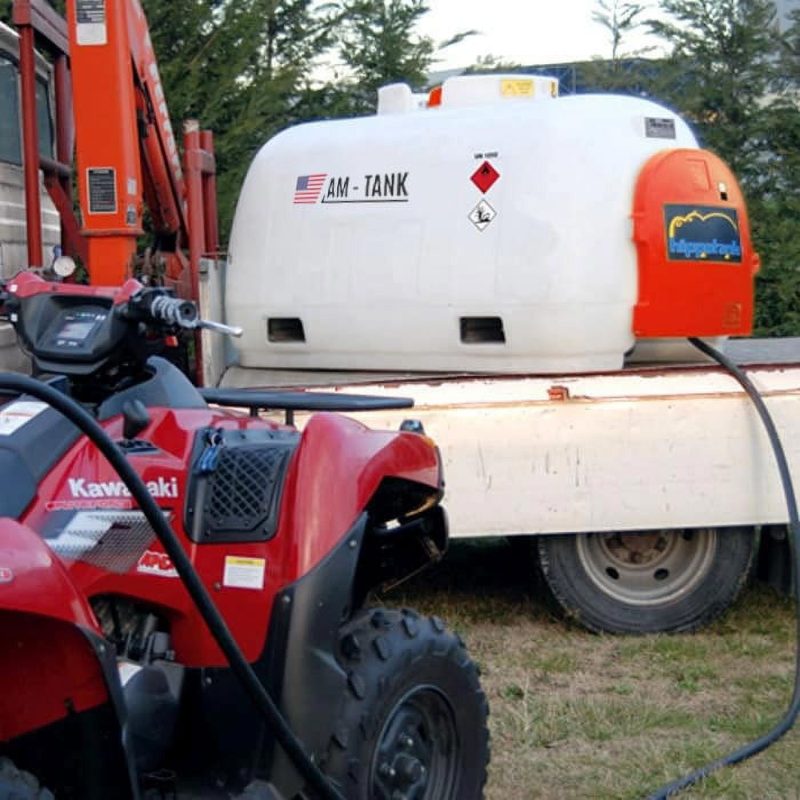 AM-TANK 253gl Auxiliary Diesel Fuel Tank with 12V pump, 16ft hose and Automatic Nozzle - Image 4