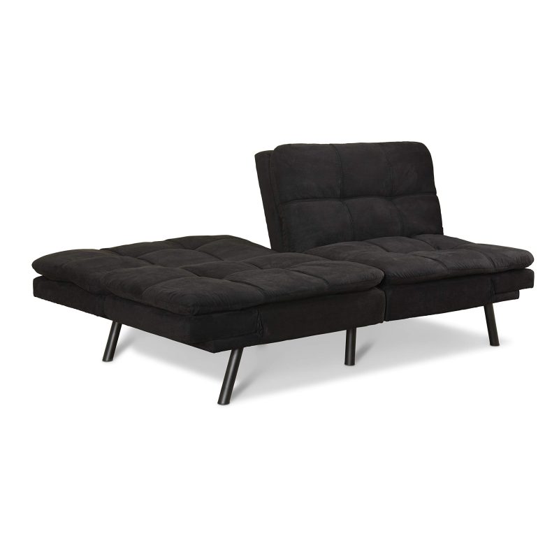 Mainstay Memory Futon Black Fabric - Image 4