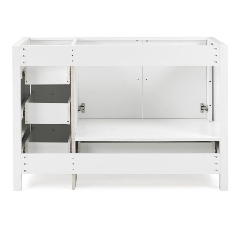 Alaterre Furniture Williamsburg White Vanity Cabinet - Image 6