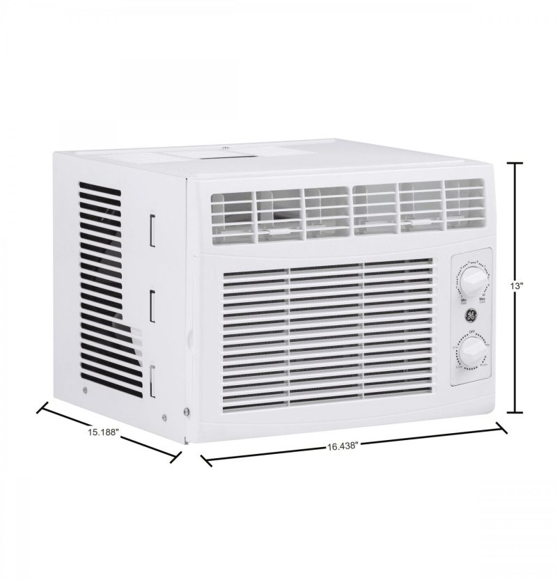 GE 5，000 BTU 115-Volt Mechanical Window Air Conditioner for Bedroom， White， AHT05LZ - Image 9