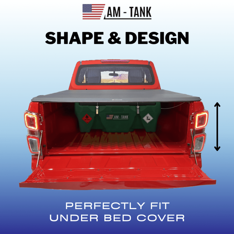 AM-TANK Portable 58 gal Diesel Tank to fit under Truck Tonneau Cover with 12V Pump, Particulate and Water Filter, 13ft hose and Auto-Nozzle. - Image 11