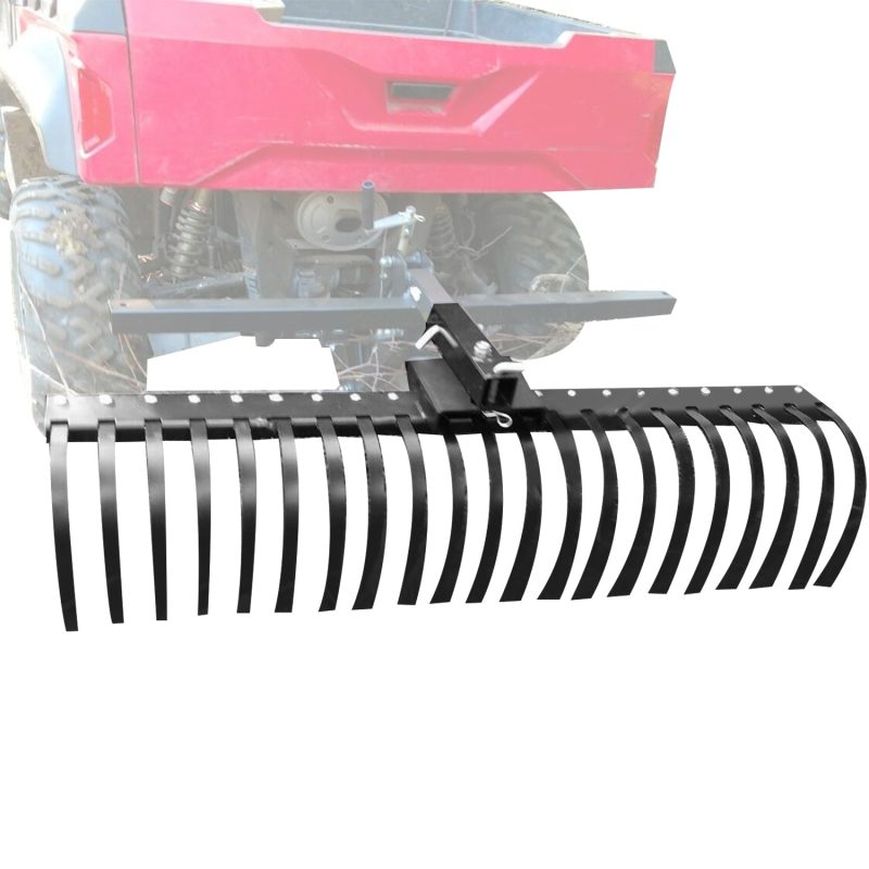 Kojem 60 inch Landscape Driveaway Pine Straw Rake Lawn Yard Beach Cleaning for ATV UTV SxS 48" or 60" Tool Bar & 3 Point Hitch - Image 8