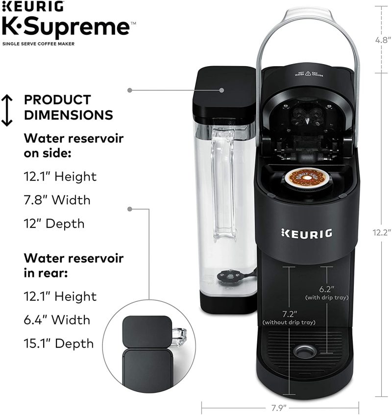 Keurig K-Supreme Coffee Maker， Single Serve K-Cup Pod Coffee Brewer， With MultiStream Technology， 66 Oz Dual-Position Reservoir， and Customizable Settings， Black💝 Last Day For Clearance - Image 4