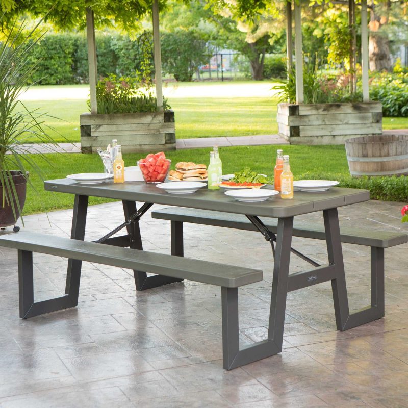 Lifetime 6-Foot W-Frame Folding Picnic Table, 60233 - Image 8