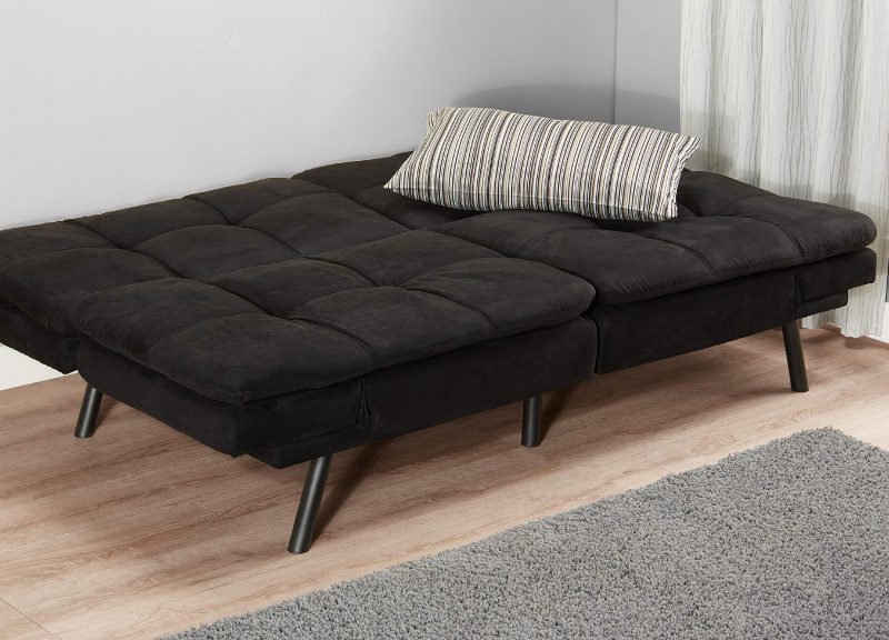 Mainstay Memory Futon Black Fabric - Image 3