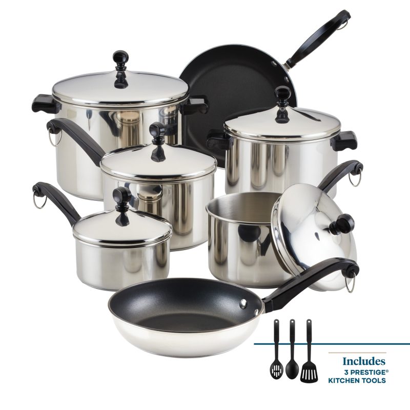 Farberware Classic Stainless Steel Cookware 15-Piece Set