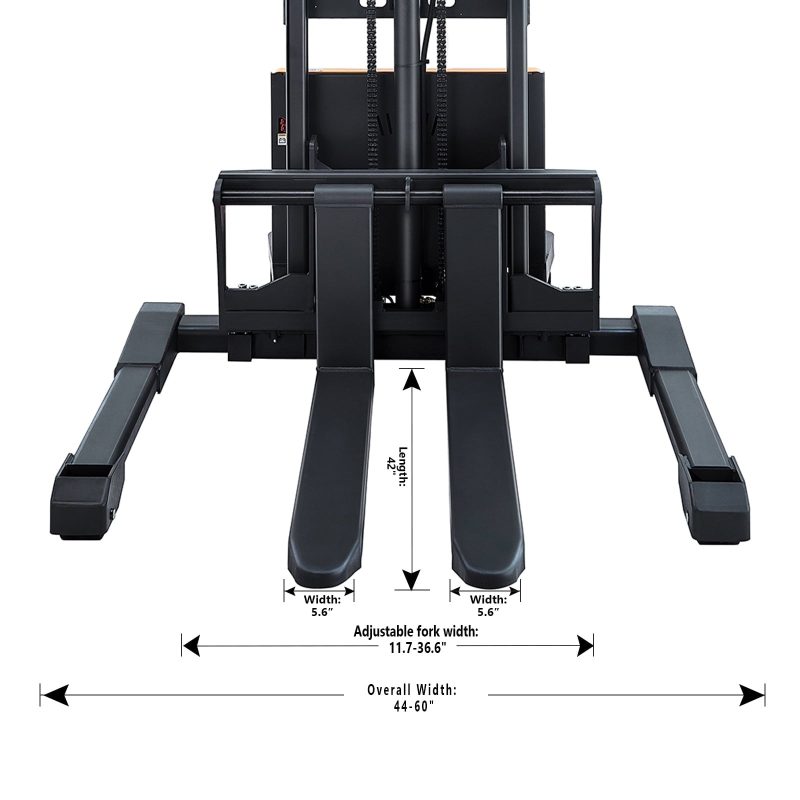 APOLLOLIFT Semi Electric Stacker Material 98" Lift 3300lb Pallet Truck - Image 3