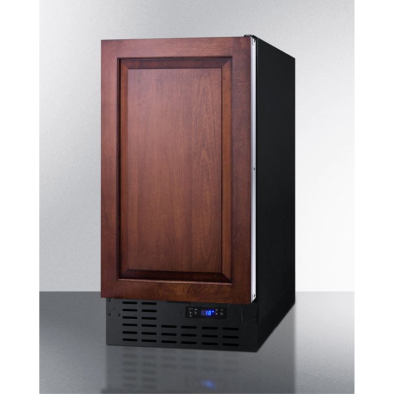 18" wide frost-free freezer in black for built-in or freestanding use, with integrated door frame for overlay panels - Image 2