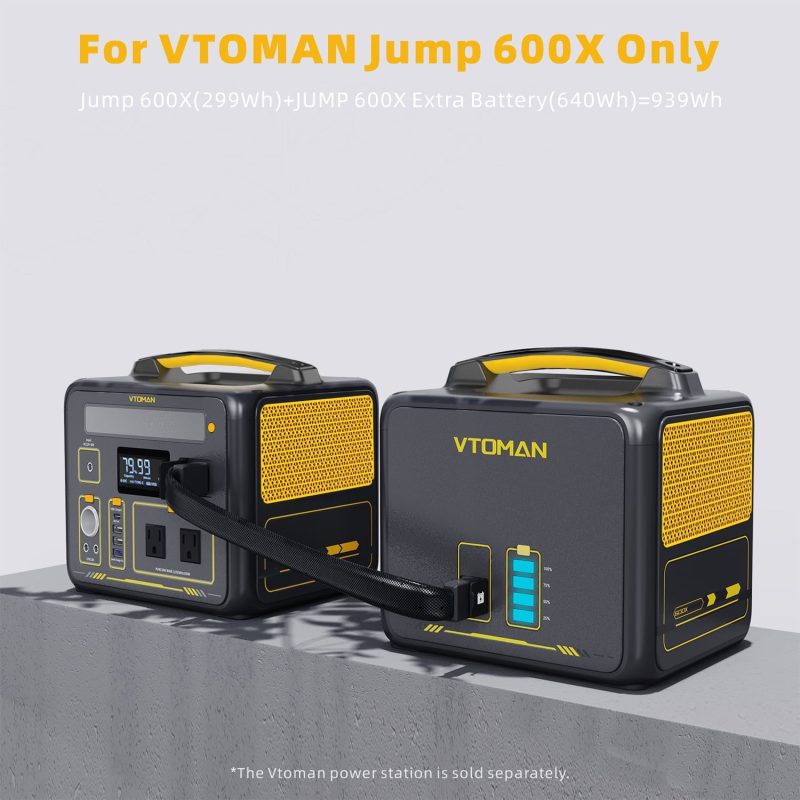 VTOMAN Jump 600X Extra Battery 640Wh for Jump 600X, Jump 600 Portable Power Stations - Image 6