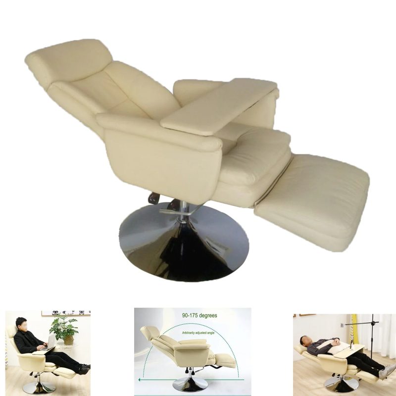 INTBUYING Facial Beauty SPA Salon Chair for Beauty Home Office Pneumatic Load 440LB 360Degree Rotation White