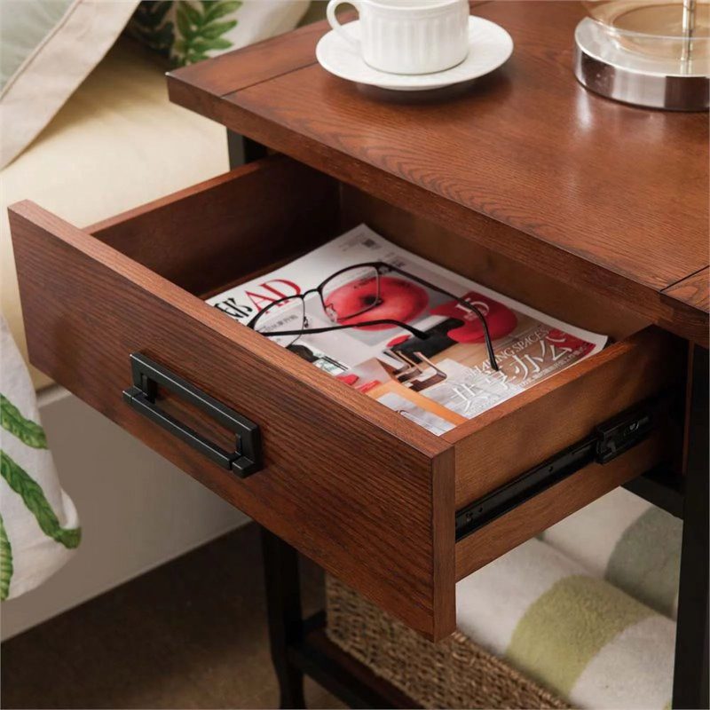 Bowery Hill 1 Drawer Nightstand in Mission Oak - Image 6