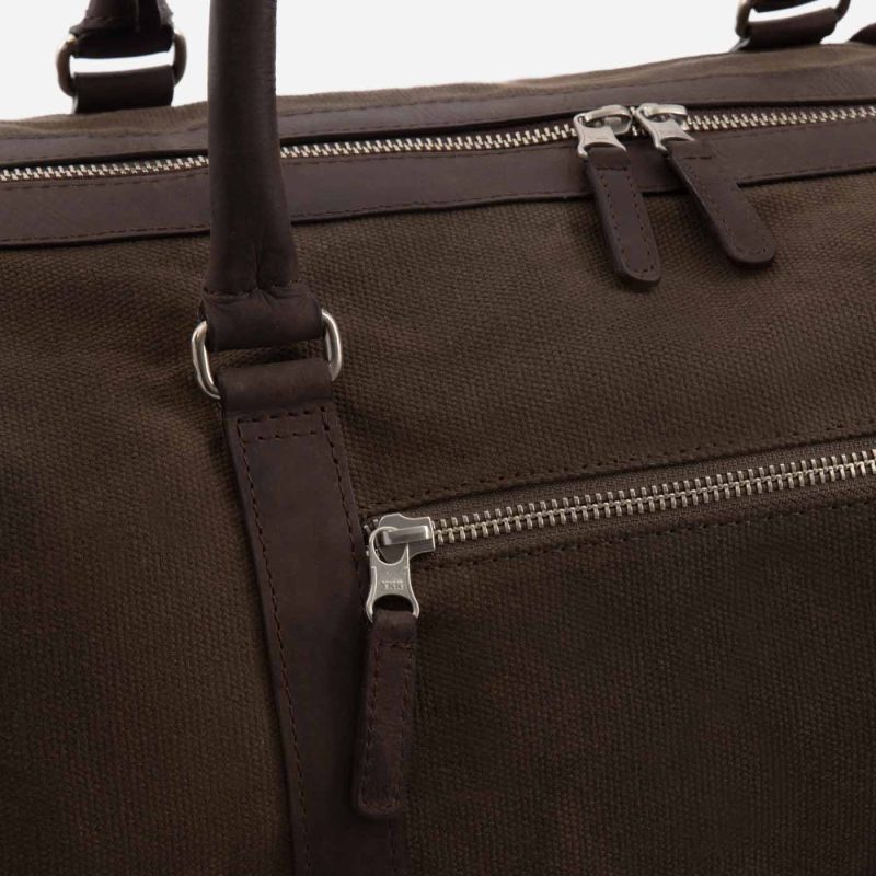 Davis Weekender Bag - Waxed Canvas and Pull-Up Leather - Men's - Image 10